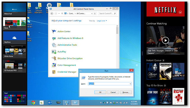 Engedélyezze a Windows 8 Snap funkciót az alacsony felbontású monitorokon