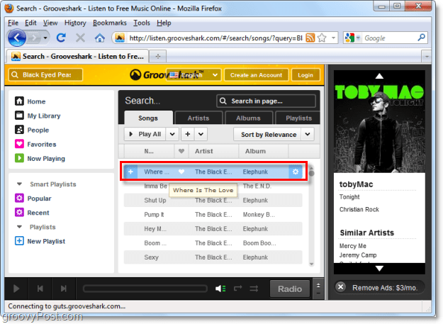 A Grooveshark bármilyen kívánt dalt lejátsz