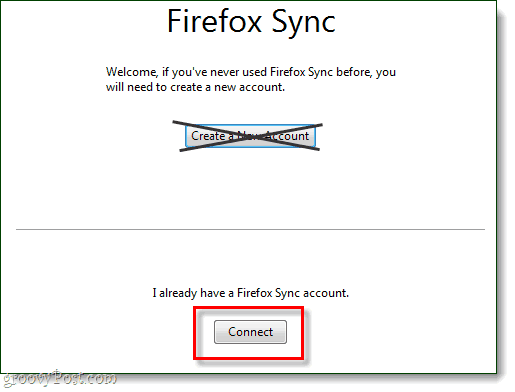 csatlakozzon egy Firefox szinkronizálási fiókhoz