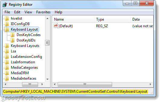 billentyűzetkiosztás regisztrációs kulcsok Windows 7