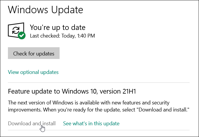 Windows Update letöltése és telepítése
