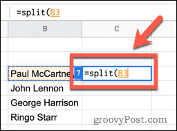 A SPLIT funkció használata a Google Táblázatokban