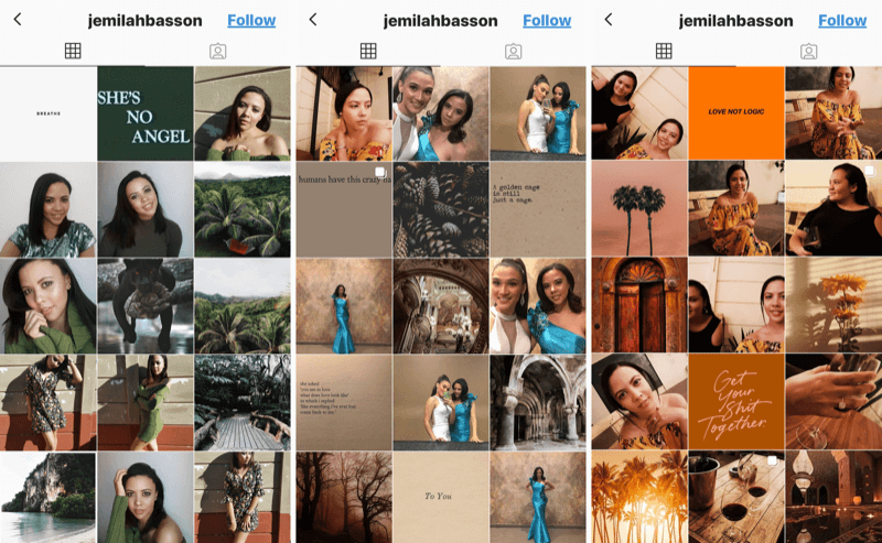 Instagram üzleti profil Jemilah Basson számára