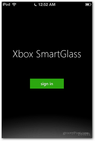 Xbox SmartGlass Bejelentkezés iOS-ban