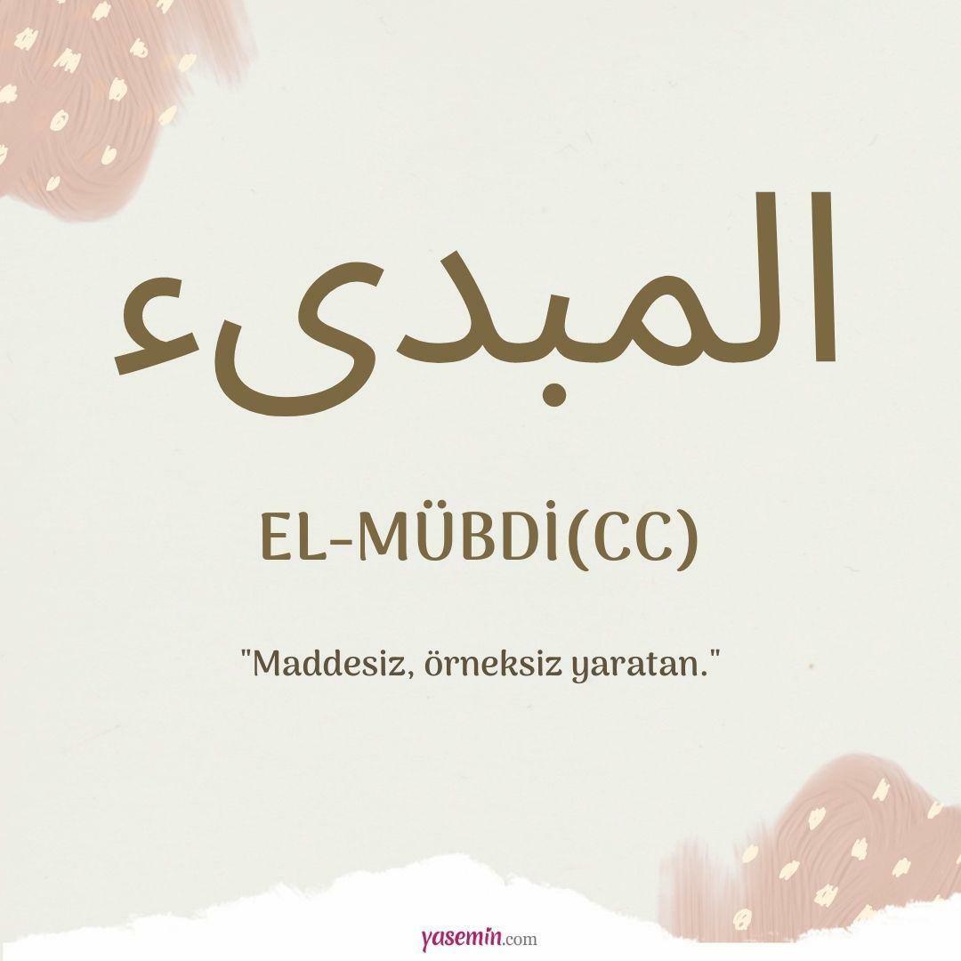 Mit jelent az al-Mubdi (cc)?