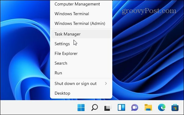 Nyissa meg a Windows 11 feladatkezelőt