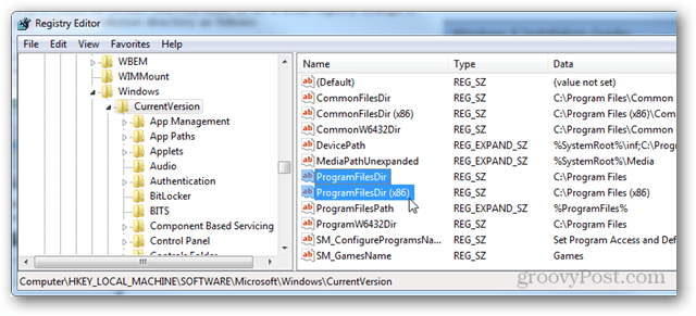 A Windows Telepítő programok címtárának módosítása