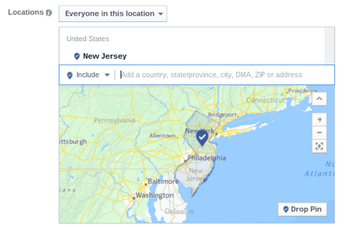 facebook hirdetés földrajzi célzása