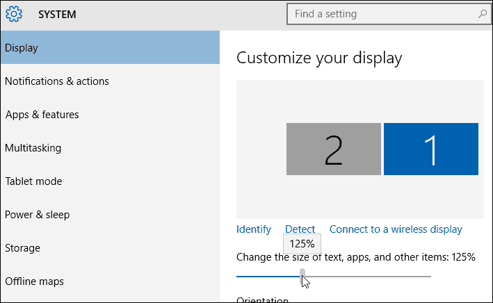 Szövegméret beállítások Windows 10