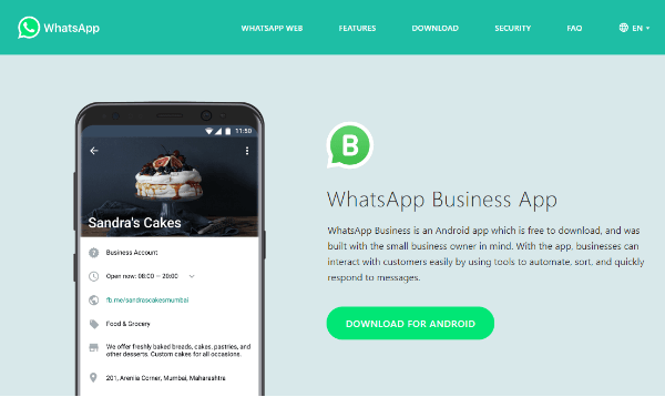 A WhatsApp bevezette a WhatsApp Business alkalmazást, egy új alkalmazást, amely megkönnyíti a vállalatok és az ügyfelek számára a kapcsolatot és a csevegést.