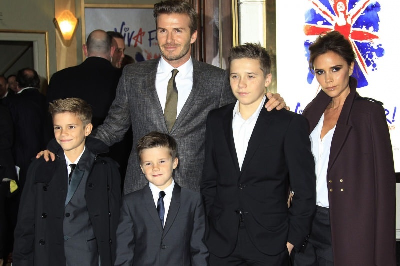 David Beckham és a család