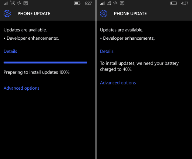 A Windows 10 Mobile Preview fejlesztő frissítést kap