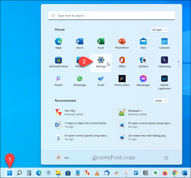 Nyissa meg a Beállítások alkalmazást a Windows 11 rendszerben