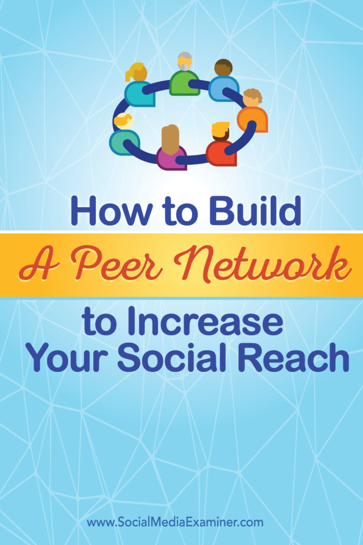 építsen társadalmi társvereti hálózatot a nagyobb elérés érdekében