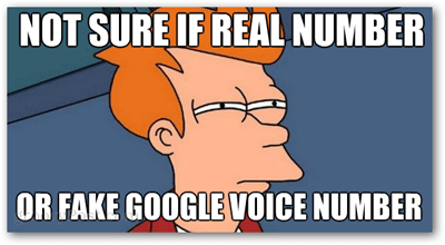 nem biztos abban, hogy valós szám vagy hamis google hangszám