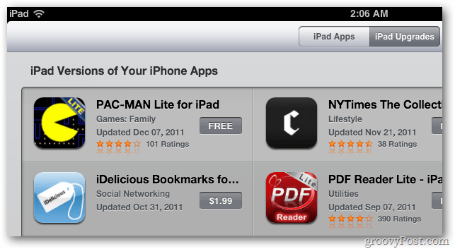 Az iPhone Apps iPad verziói