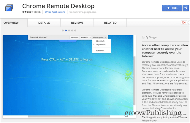 Chrome Remote Desktop webáruház