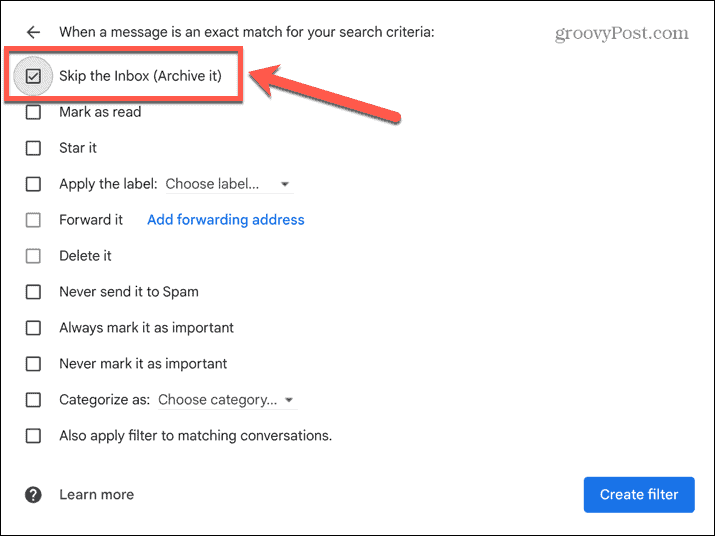gmail kihagyja a beérkező leveleket