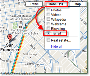 hogyan lehet engedélyezni a Google tranzit térképeket