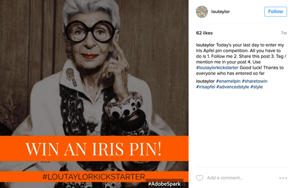 Az Instagram hashtag versenyre kérje meg a felhasználókat, hogy tegyenek közzé egy fényképet a kampány hashtag-jával együtt.