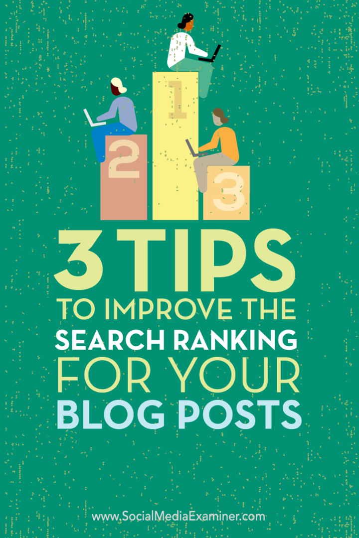 Tippek a blogbejegyzések keresési rangsorának javításának három módjára.