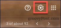 Beállítások ikon a Gmailben