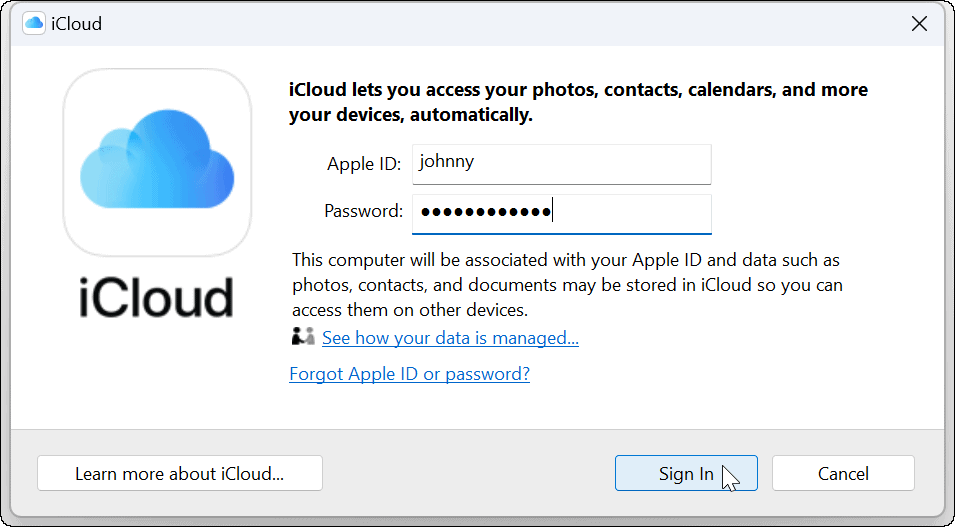 Csatlakoztassa az Apple iCloudot a Windows 11 Photos alkalmazáshoz