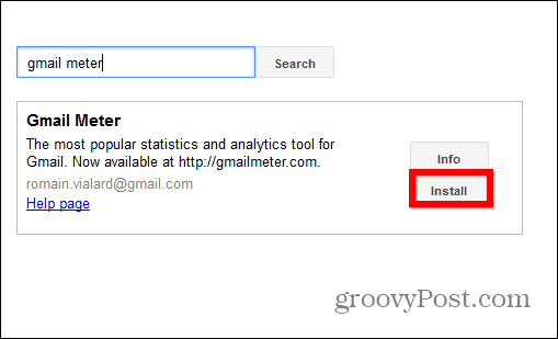 A Gmail Meter telepítő szkriptje