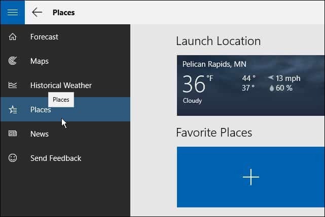 Windows 10 tipp: Adjon hozzá több helyet az Weather App alkalmazáshoz