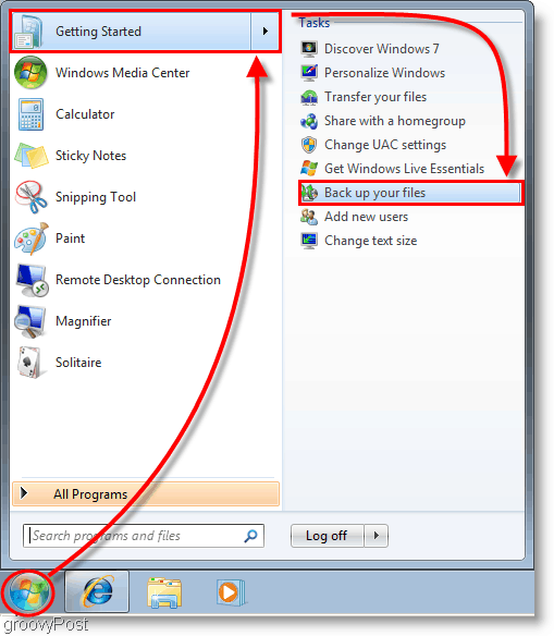 Windows 7: hozzon létre egy rendszerképet, indítson biztonsági másolatot a fájlokról