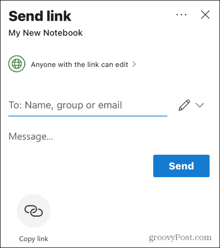 Jegyzetfüzet megosztása a webes OneNote -ban