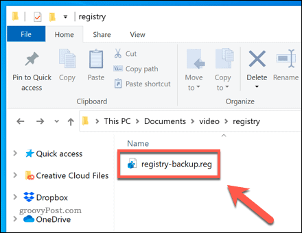Nyisson meg egy Windows Registry biztonsági másolatot