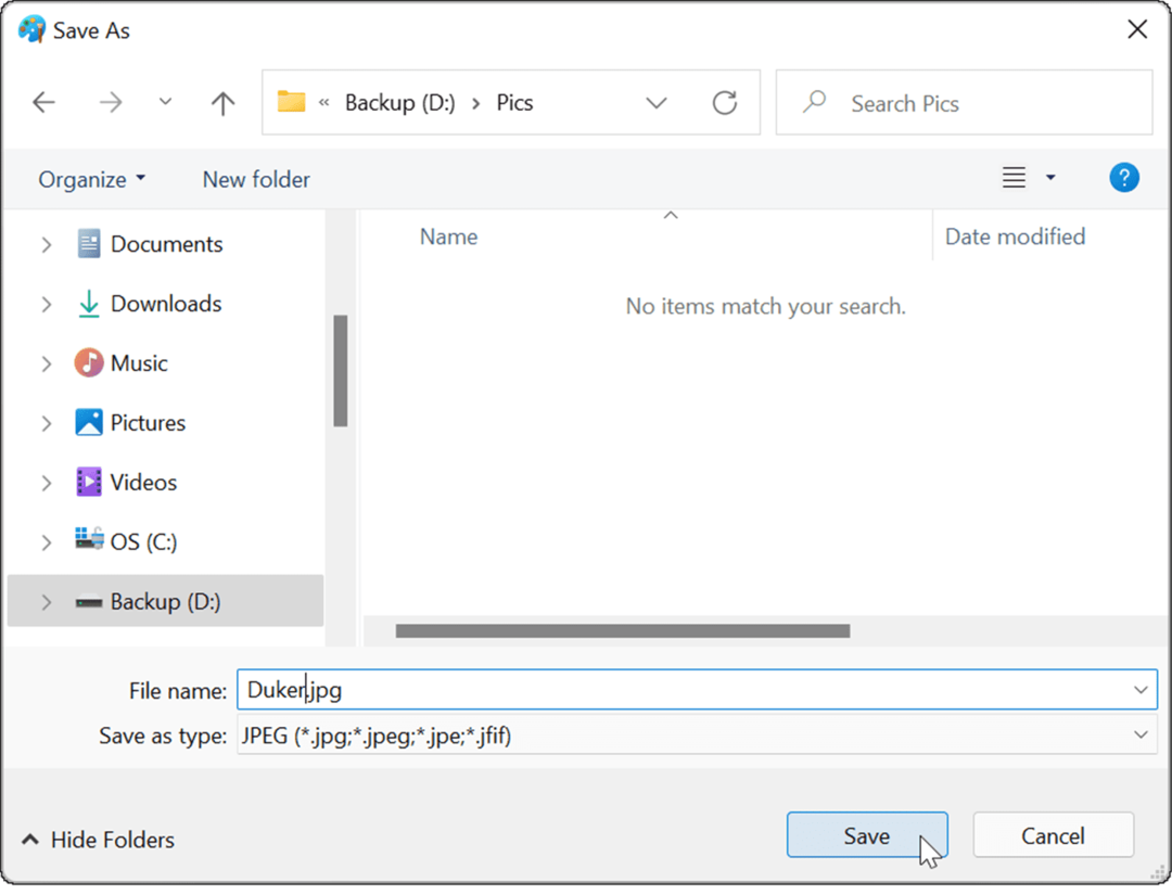 A fájlkezelő konvertálja a png fájlt jpg formátumba a Windows 11 rendszeren