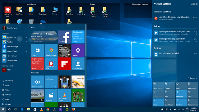 A Windows 10 Start menü elrendezésének biztonsági mentése