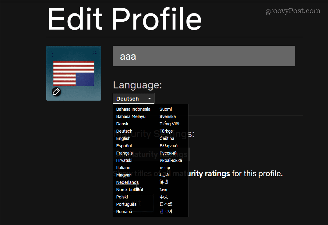 Profilok nyelvének szerkesztése