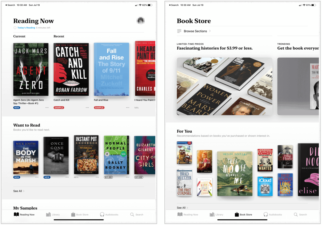 Apple Books az iPad készüléken