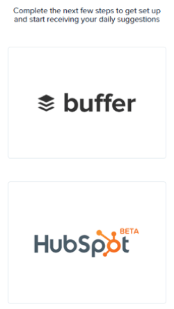 Quuu a Bufferrel és a HubSpot-tal egyaránt integrálódik.