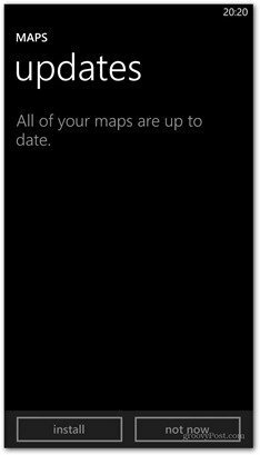 A Windows Phone 8 térképfrissítése