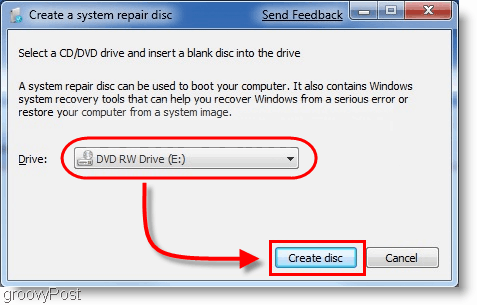 Windows 7: hozzon létre egy rendszerjavító lemezt