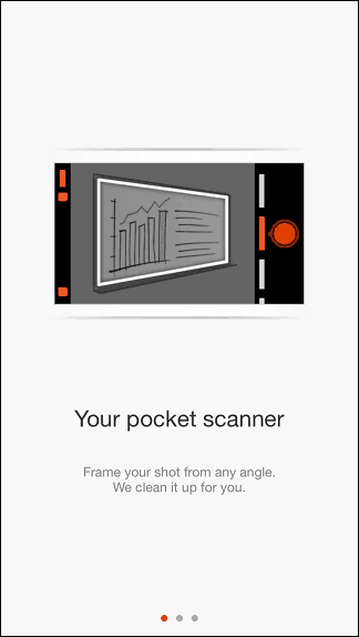 A Microsoft Office Lens Mobile Scanner használata