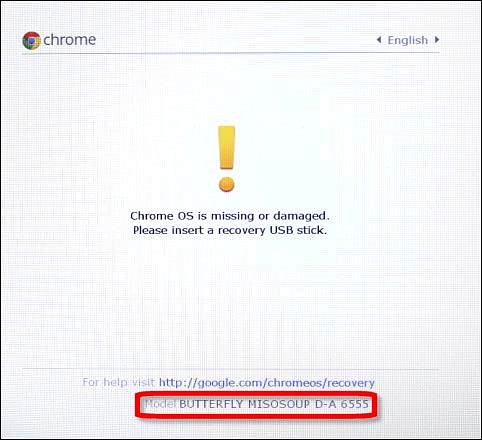 Hiányzik vagy sérült a Chrome OS