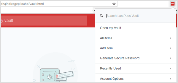 lastpass kiterjesztés