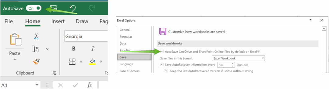 Az Excel fájlok automatikus mentése a OneDrive programba