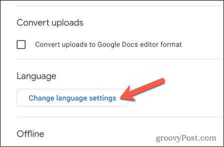 Módosítsa a nyelvi beállításokat a Google Drive-ban
