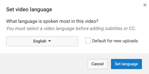 Válassza ki a YouTube-videón leggyakrabban beszélt nyelvet.