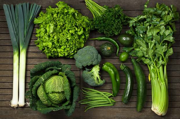 a zöld zöldségek gazdag glutationban