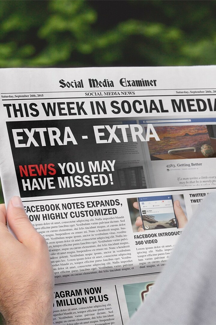 Facebook Notes Enhancements: Ezen a héten a közösségi médiában: Social Media Examiner