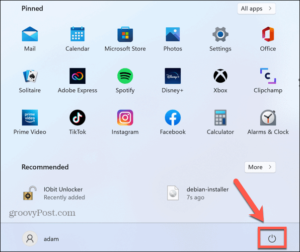 Windows tápellátás ikon