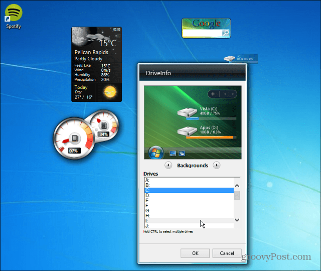 Asztali minialkalmazások hozzáadása a Windows 8-hoz