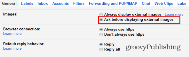 A Gmail letiltja az automatikus képbetöltési beállításokat